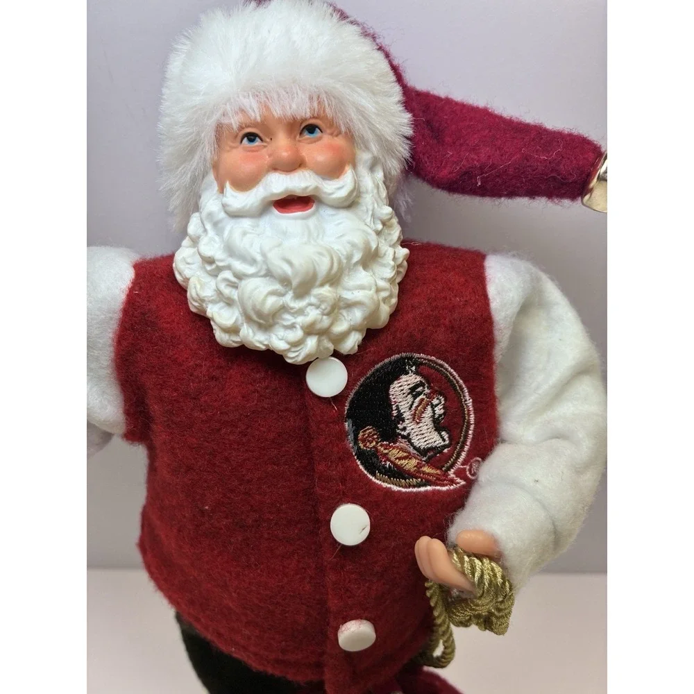 Florida State Seminoles #1 Foam Finger Santa. 12in tall